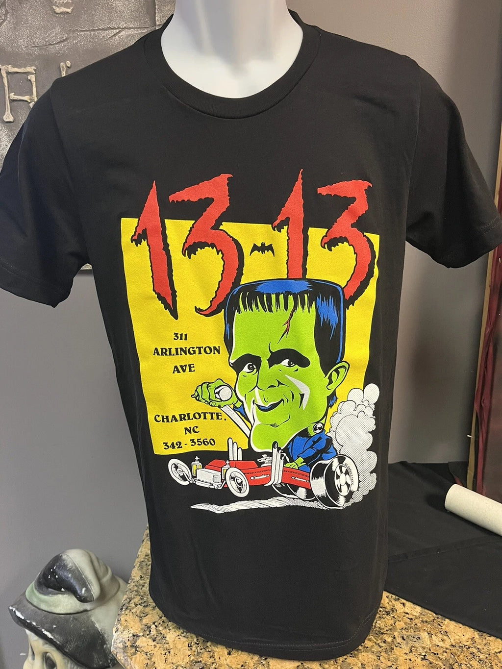 1313 Club Charlotte North Carolina original Logo Black T-Shirt 80's alternative