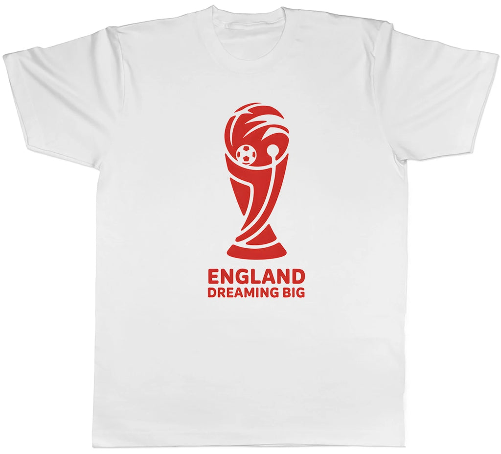 England Dreaming Big Football Trophy Supporter Mens T-Shirt Tee Gift Top