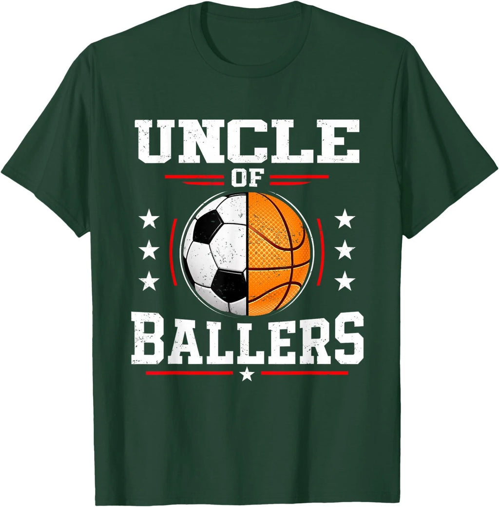 Uncle of Ballers Basketball Soccer Uncle T-Shirt
