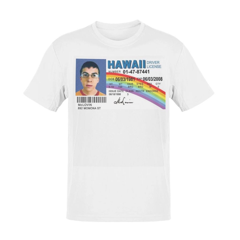 MCLOVIN SUPERBAD FAN ART Christmas Movies Fan Art Movie Film Funny T Shirt
