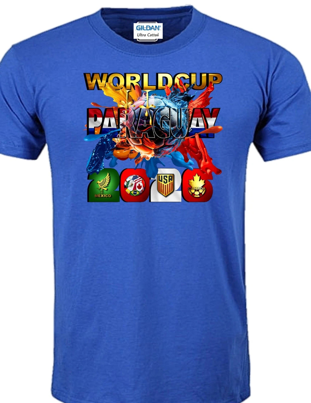 PARAGUAY SOCCER WORLD CUP 2026 100% COTTON 100% PRESHRUNK GILDAN
