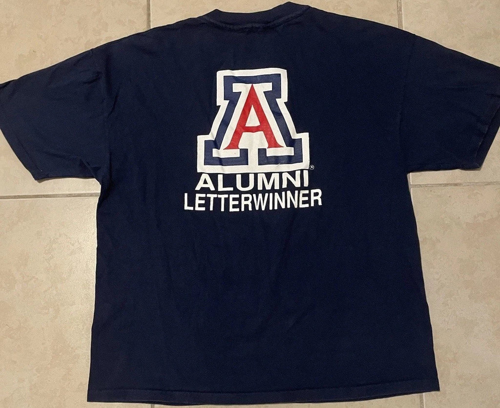 Vtg 90s University Of Arizona Faded Alumni Shirt M L College Track PE Grunge 80s