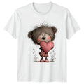 Bear Holding Heart Animals Graphic Tee Unisex Top