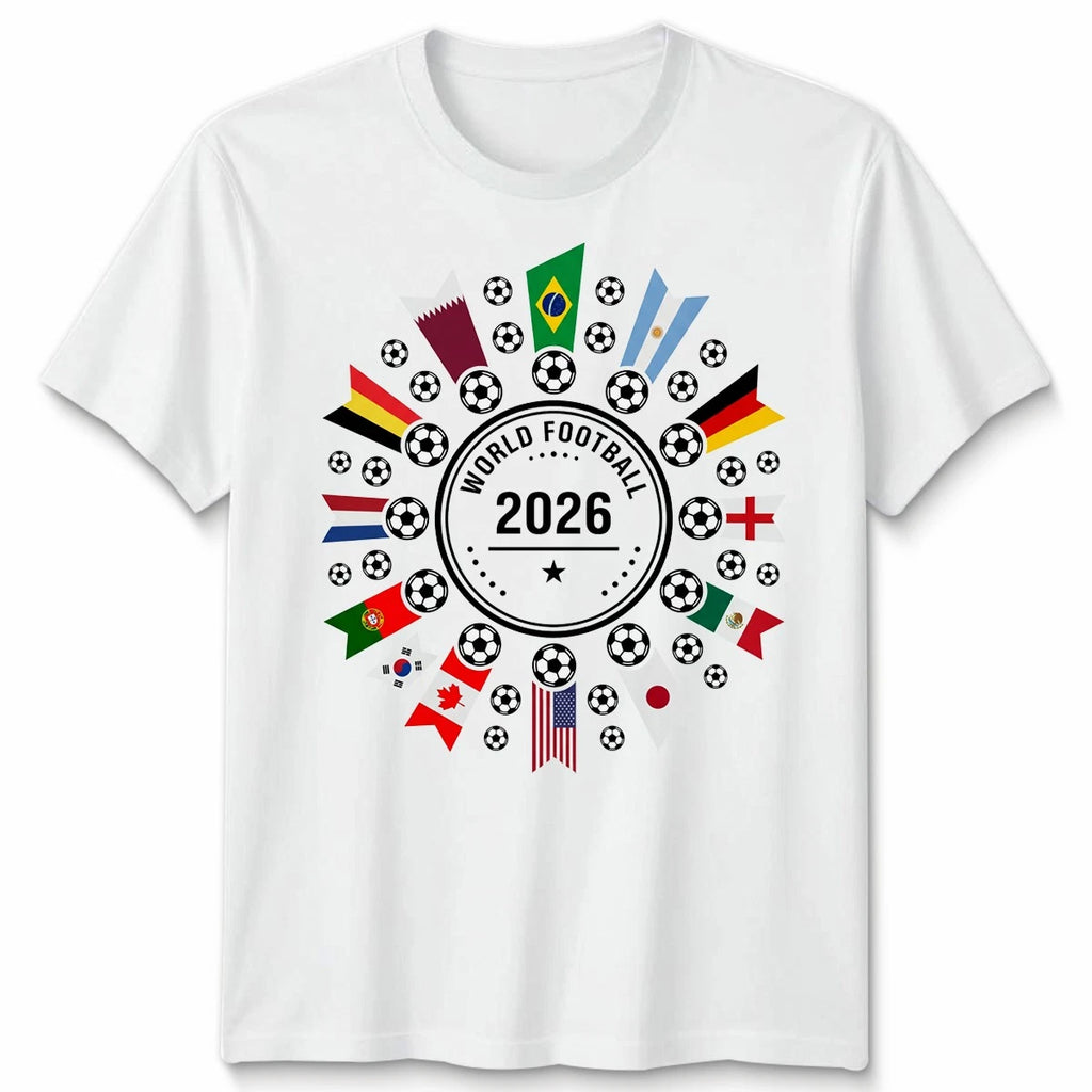 International Flags Soccer Design Unisex T Shirt Footy Fan Mens Womens Tee