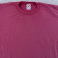 Vintage 90s Blank Pink Jerzees Shirt Mens L/XL Heavyweight 50/50 Crewneck Tee