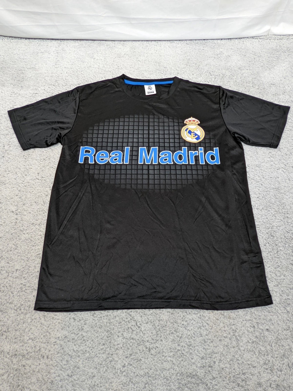Real Madrid Football Club Graphic T Shirt Mens Small Black Soccer Fan Tee