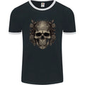 A Gothic Skull With Roses Mens Ringer T-Shirt FotL