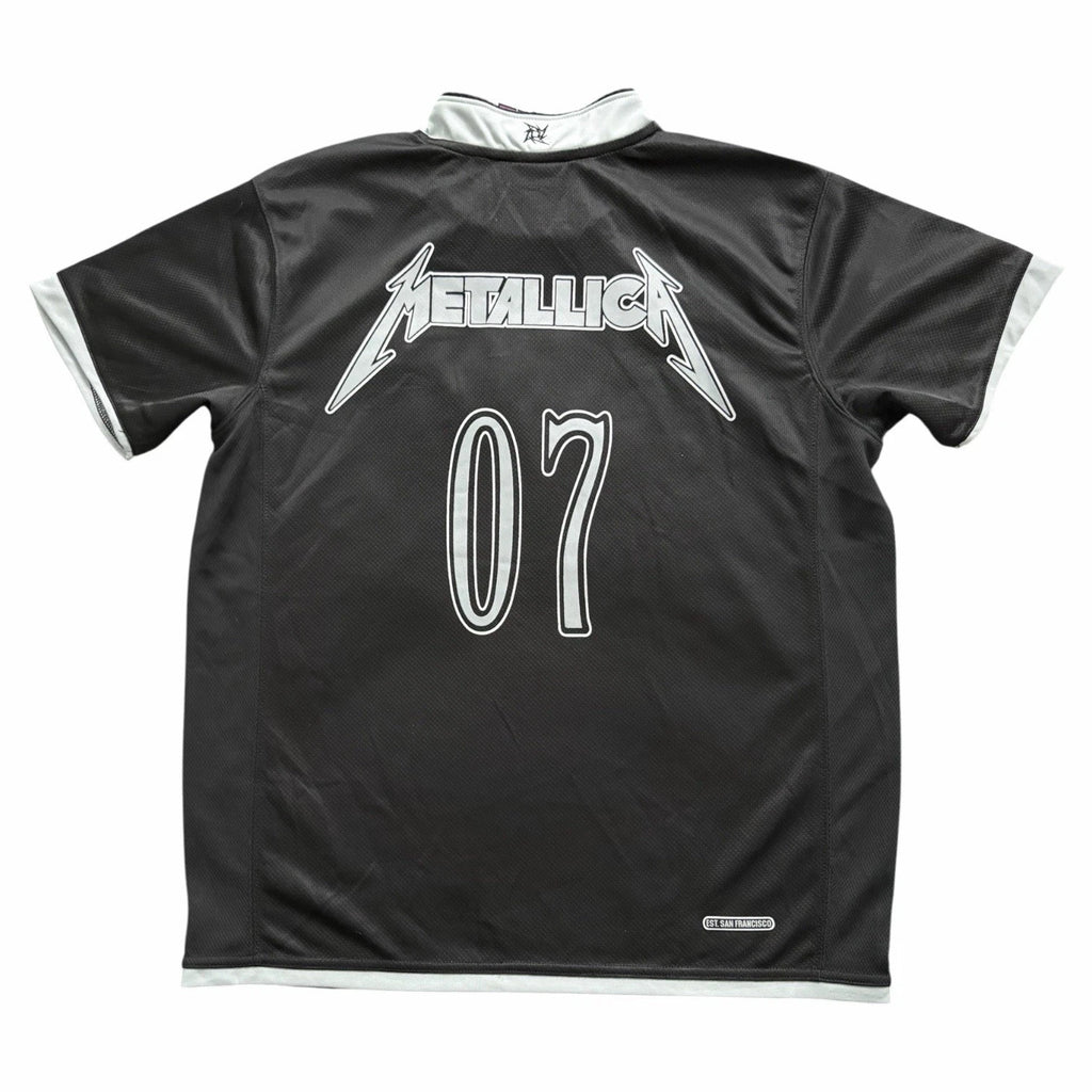 2007 Metallica Soccer Jersey Shirt VTG Band Merch Atmosphere Small Black