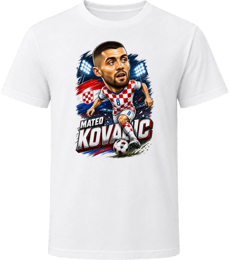 Mateo Kovacic, Croatia Caricature Soccer 2026 T Shirt