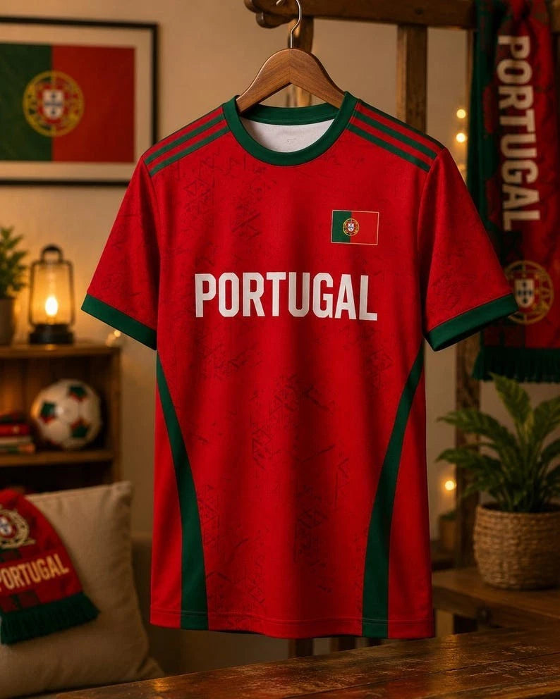 Personalized Portugal Soccer Jersey, Custom Name Football Shirt, Portugal Fan Gi
