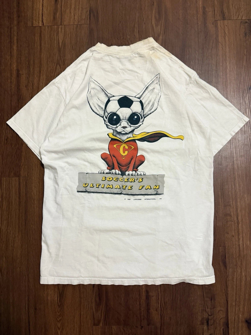 1998 Lifeforms Chihuahua Soccer Ultimate Fan Size L Youth (Might Fit M/S) Shirt