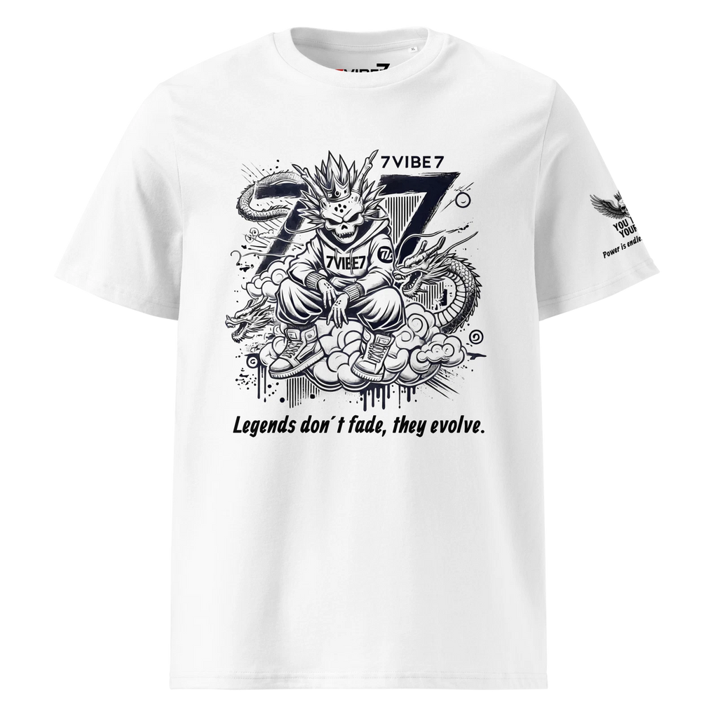 Unisex organic cotton t-shirt Dragon King 7Vibe7 Urban Streetwear Graffiti Style