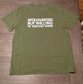 Introvert But Willing To Discuss WEED 420 Stoner Dispensary Tshirt Untag Large