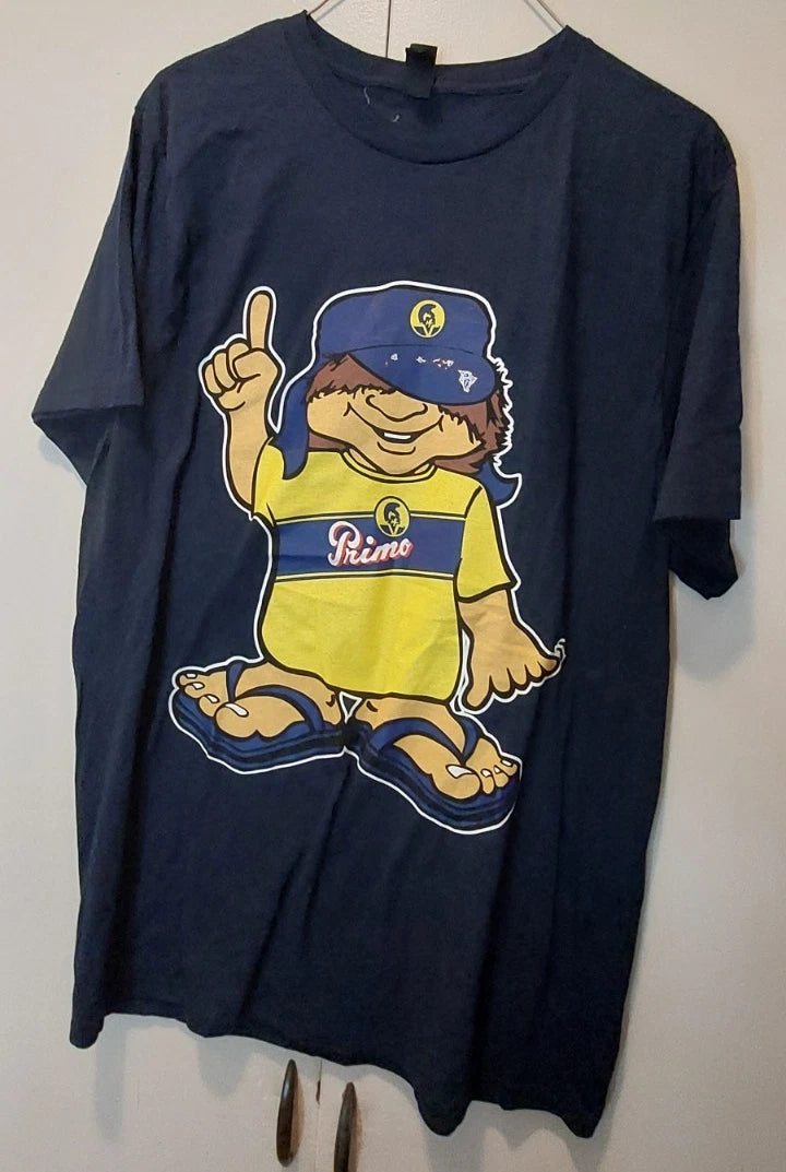 Primo Beer Surfer Hawaiian Islands Promo Shirt Adult Large Blue Authentic RARE