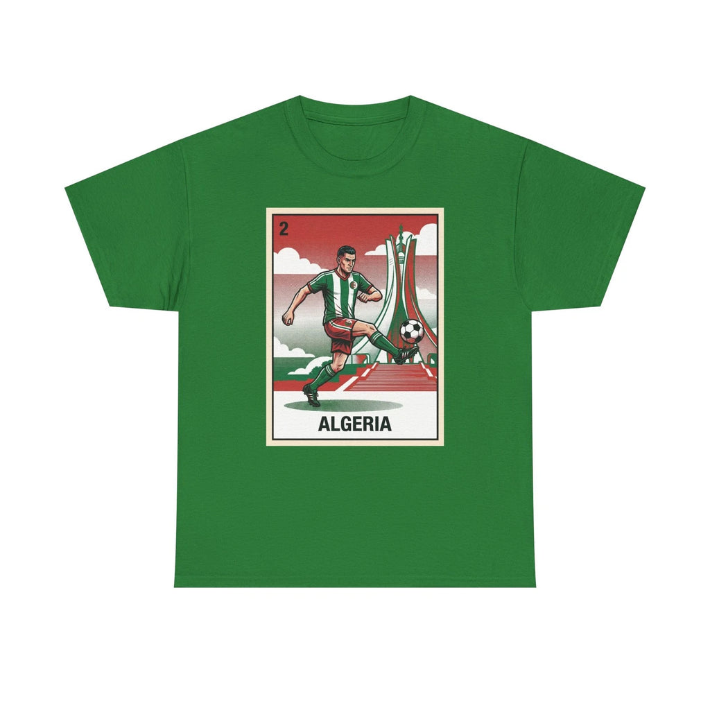 Algeria Pride T-Shirt Green White Red Soccer Graphic Retro Football Sports Tee