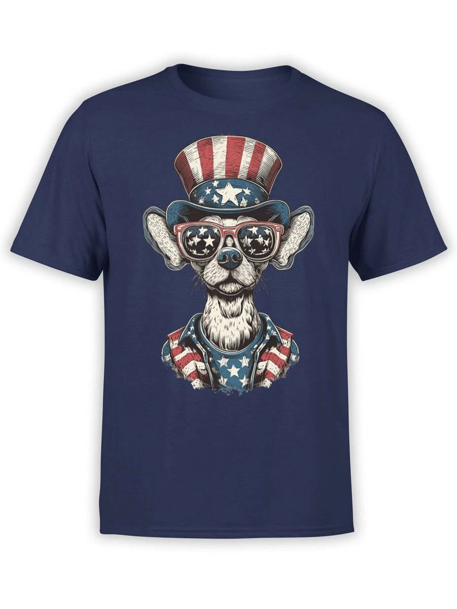 FANTUCCI Uncle Bark T-Shirt | Patriotic Dog Tee with American Flag Style Unisex