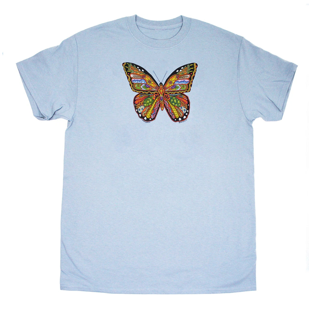 NEW Liberty Graphics T-Shirt Monarch Butterfly M L XL 2X Blue Earth Art