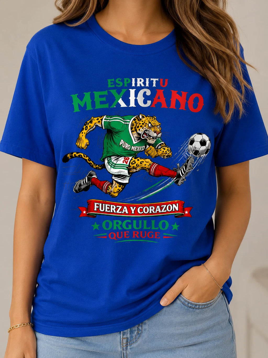 Espiritu Mexicano Soccer T Shirt Mexican Pride Futbol Fan Graphic Tee