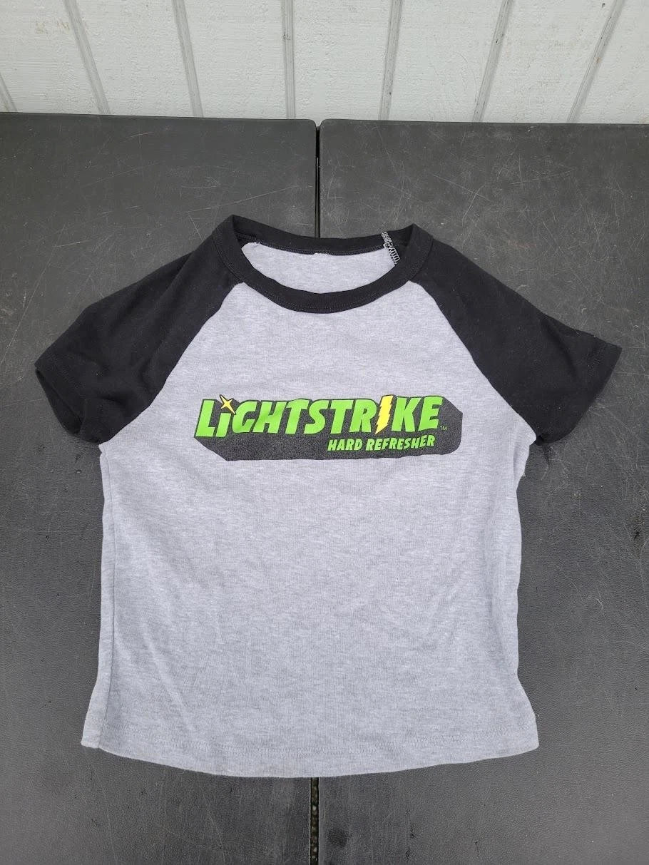 Lightstrike Hard Refresher Shirt Womens XS Gray Black Raglan Promo Beer Tee