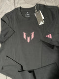 ADIDAS MESSI #10 INTER MIAMI SOCCER BLACK & PINK T SHIRT SIZE L MEN NWT $35.00
