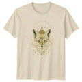 Celestial Fox Spirit Animal Design T-Shirt Boho Celestial Wildlife