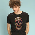T-Shirt Man short Sleeve Jungle Skull Black
