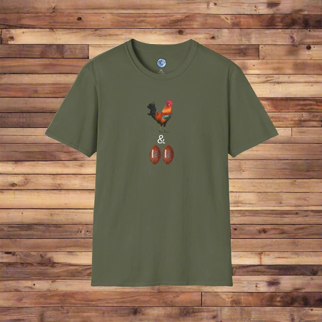 Cock & Balls - Football Men's Funny Farm Rooster Soft Style Classic Fit T-Shirt