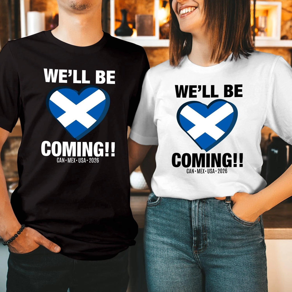 We'll Be Coming, USA 2026, No Scotland No Party Football T-Shirt (SC-5)