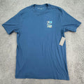 TravisMathew Return Ticket T-Shirt Mens L Blue Graphic Short Sleeve A42234 NEW