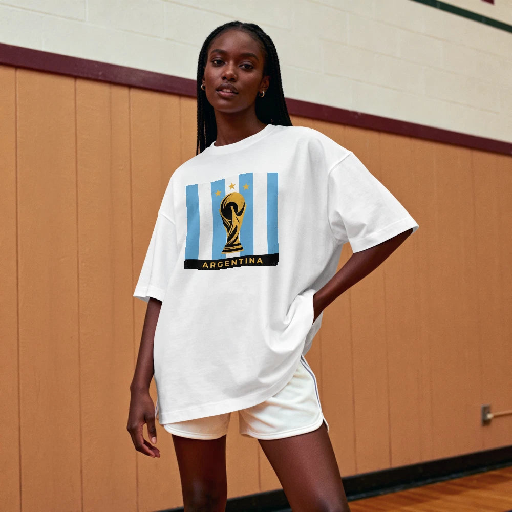 Argentina Soccer Ball T-Shirt | Mate & Football Vibes