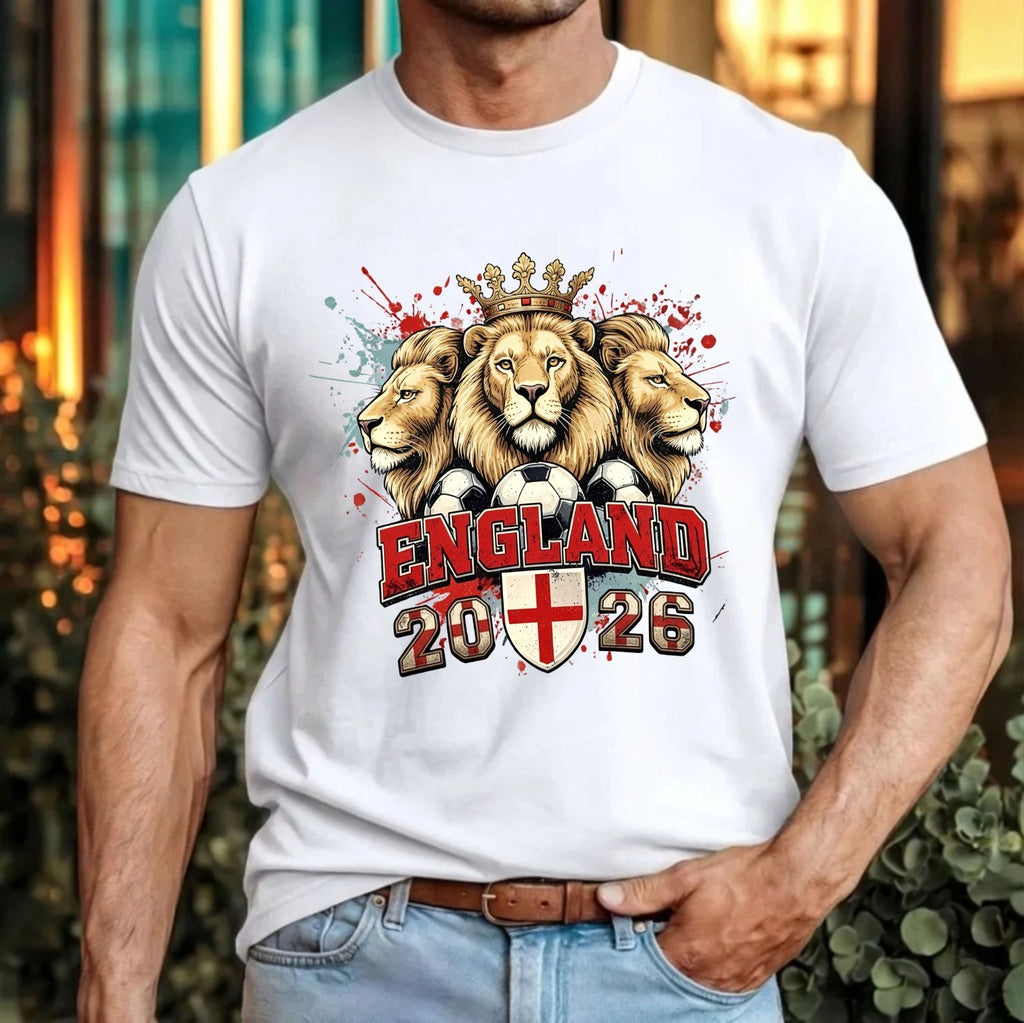 England Tournament 2026 Football T-Shirt St George Three Lions Sport Fans Top
