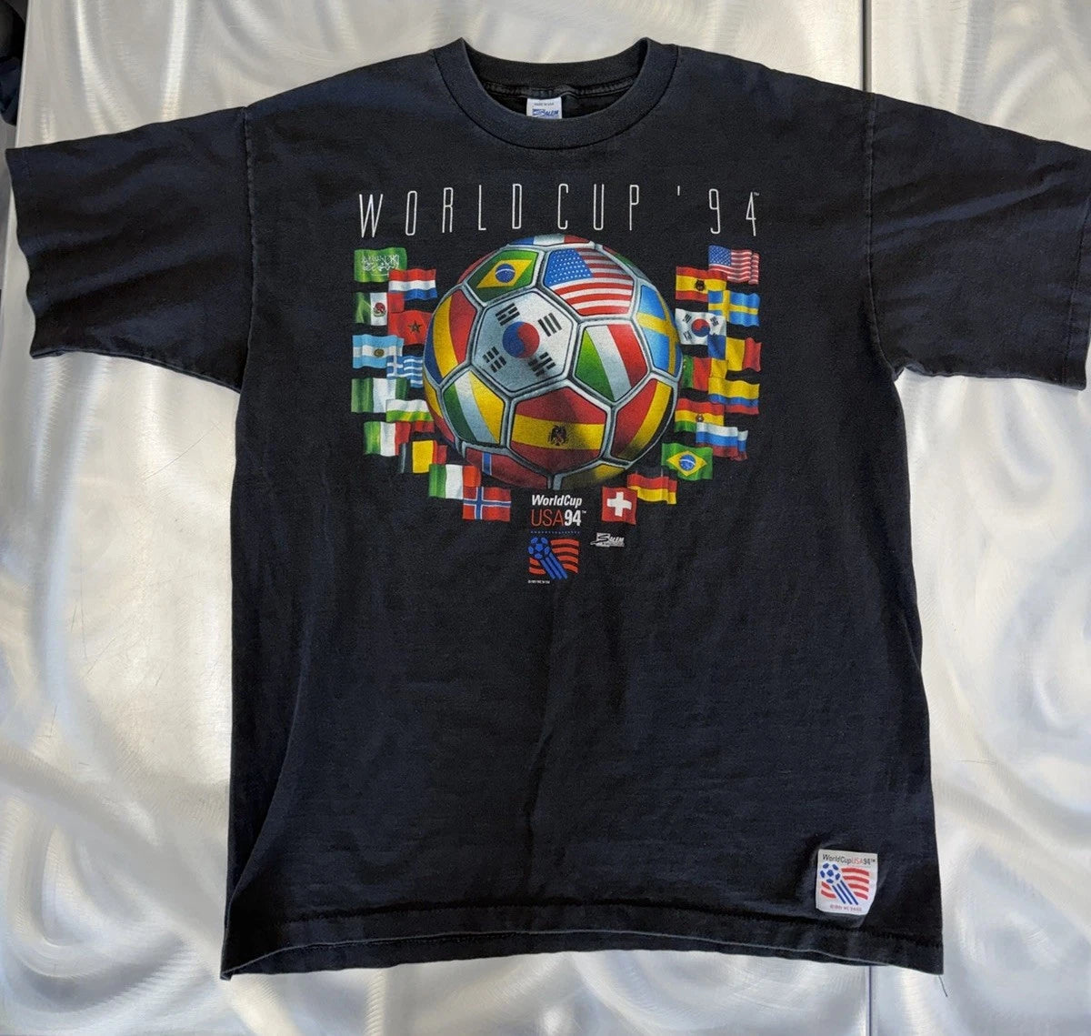 World Cup USA Size XL 1994 Salem Sportswear T Shirt Vintage Soccer Futbol Men