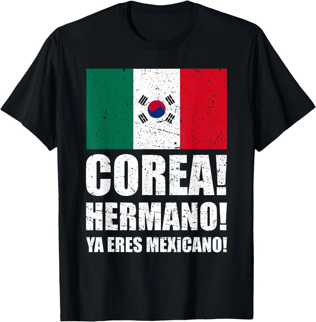 Mexico South Korea Soccer Chant Flag Shirt Korean Brother T-Shirt