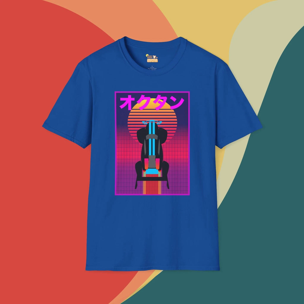 Retro Japanese Synthwave Octane Rocket League Soccer Graphic Tee