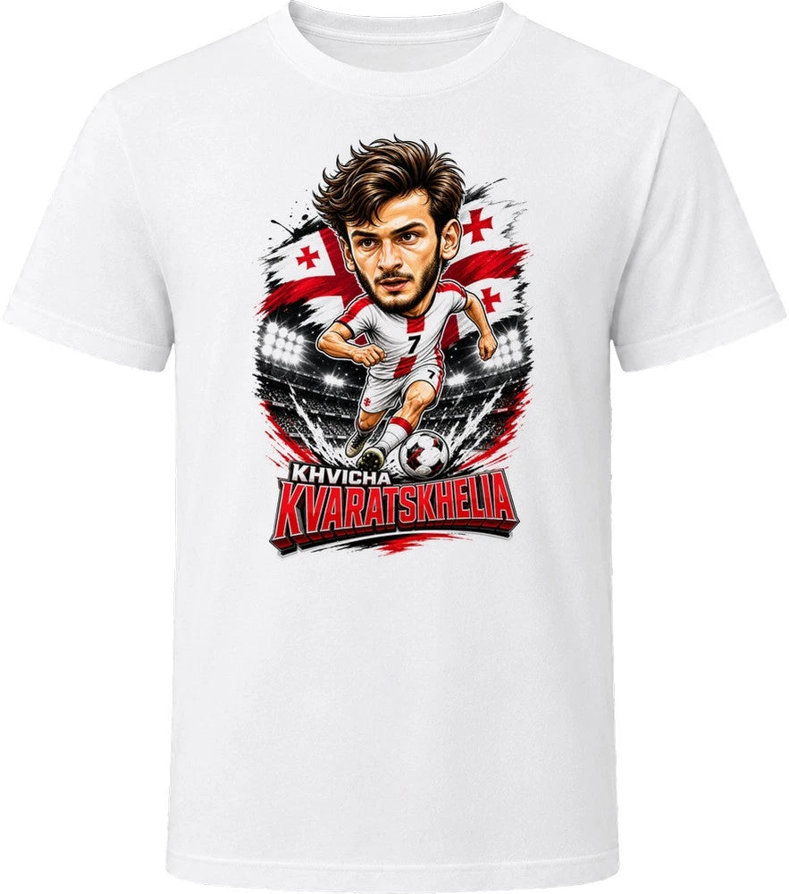 Khvicha Kvaratskhelia, Georgia Caricature Soccer 2026 T Shirt