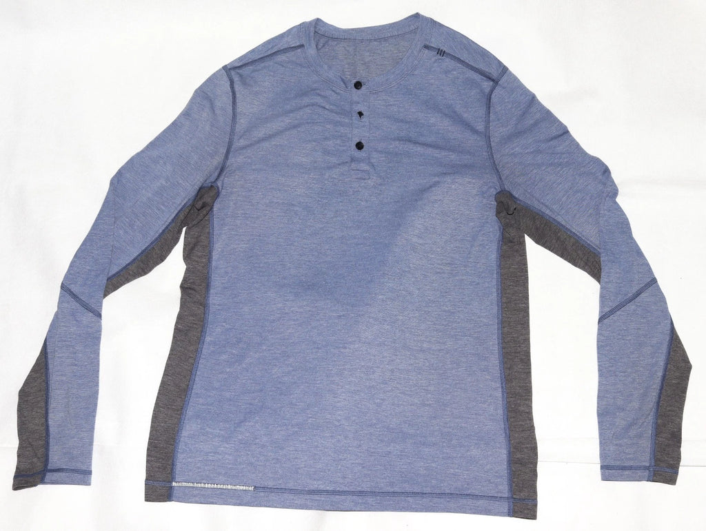 Lululemon Men's Performance Long Sleeve Active Henley Shirt Size Large