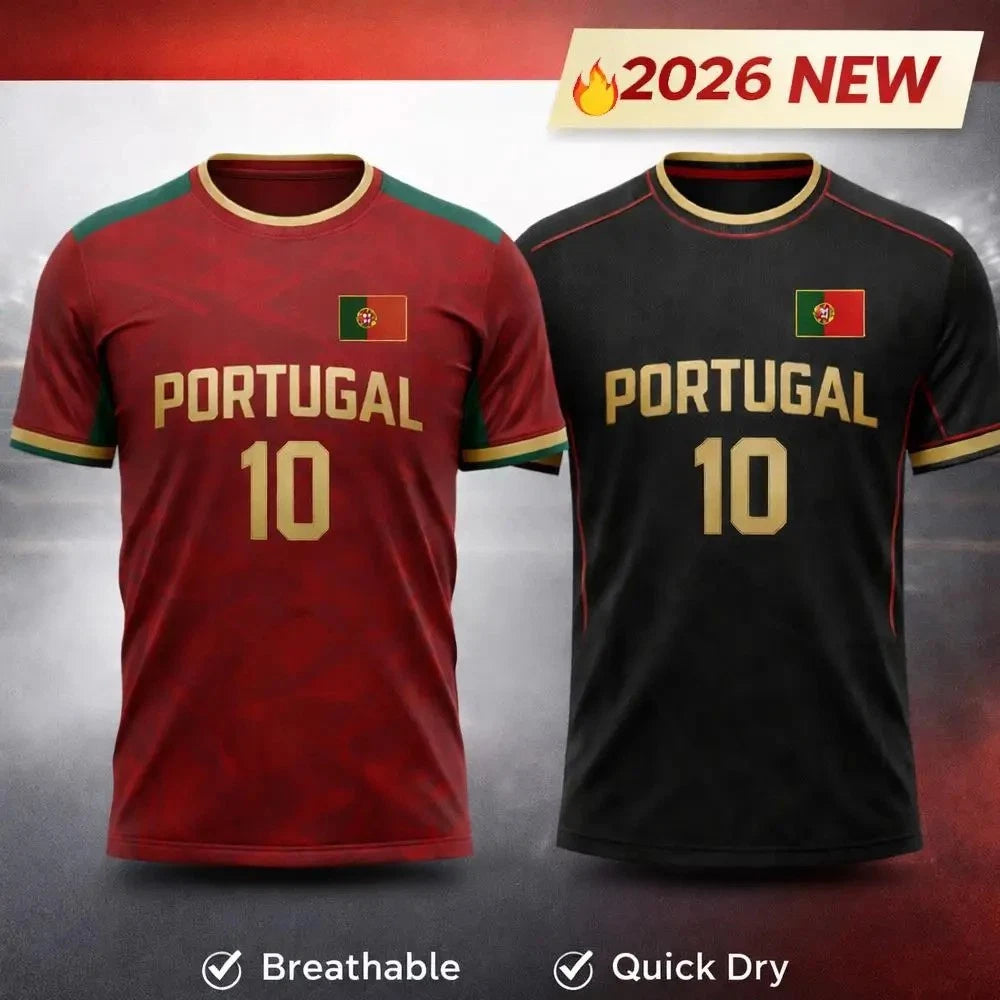 Portugal Football T-Shirts 2026 World Cup Tees Polyester