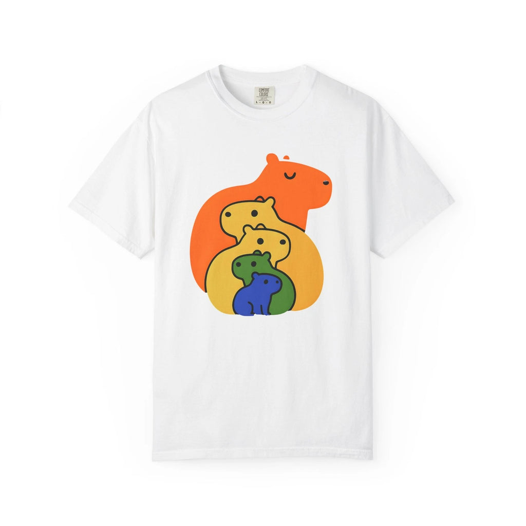 Capybara tee shirt, capybara lover gift, colorful kawaii t-shirt, back to school