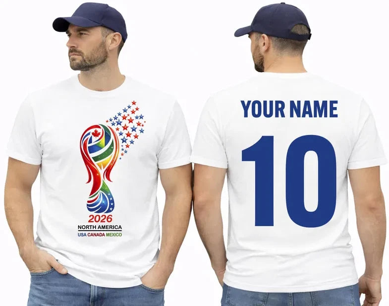 World 2026 Custom Shirt, USA Canada Mexico T-Shirt, Soccer Fan Tee