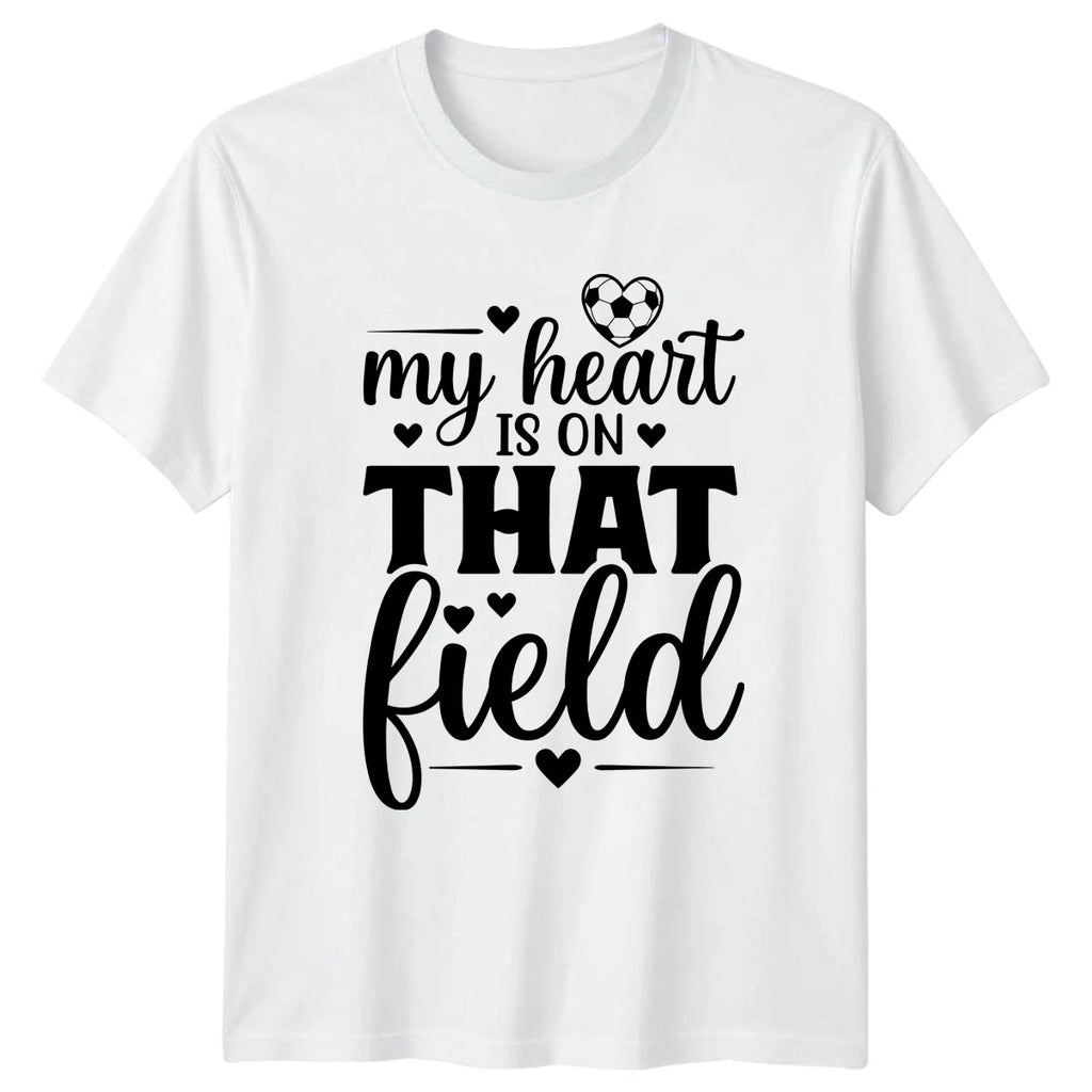My Heart Is On That Womens T-Shirt Soccer Mom Soccer Birthday Gift For Her