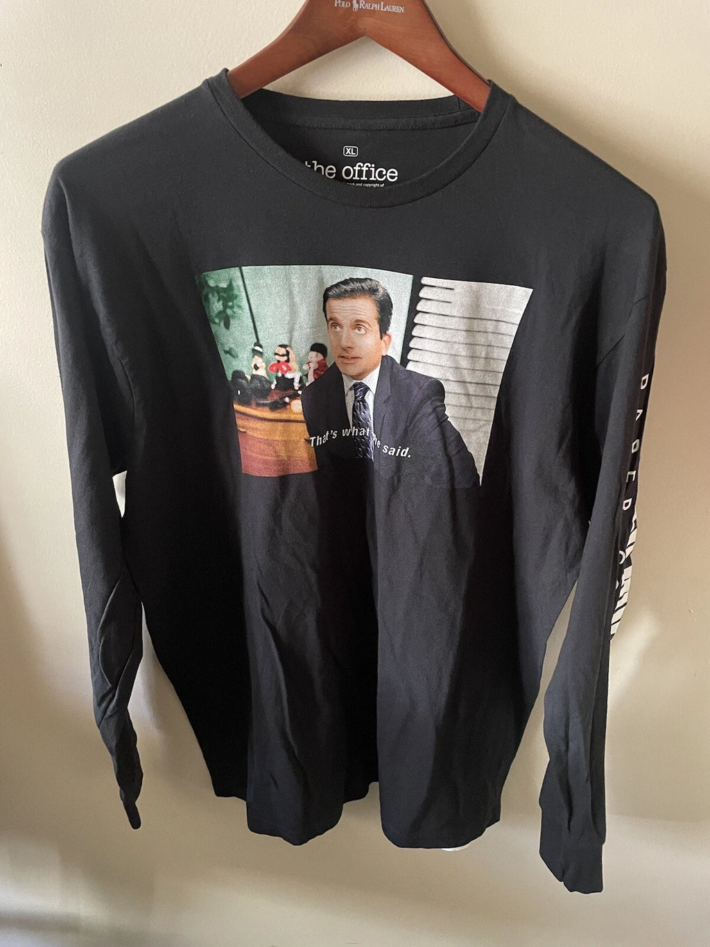 THE OFFICE MENS LONG SLEEVE SHIRT.(BLACK)SIZE-XL. 100%COTTON.THAT’S WHAT SHE.SAI
