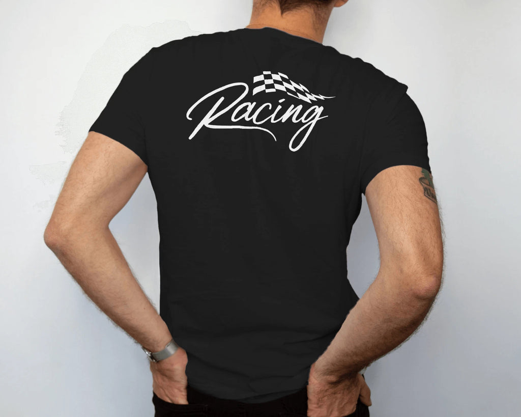 RACING Men T-shirt 100% Cotton Regular Size Men Gift Speed Wheels F1 Racing