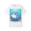 Cute Cartoon Shark T-Shirt | Kawaii Ocean Scene, Coral Reef