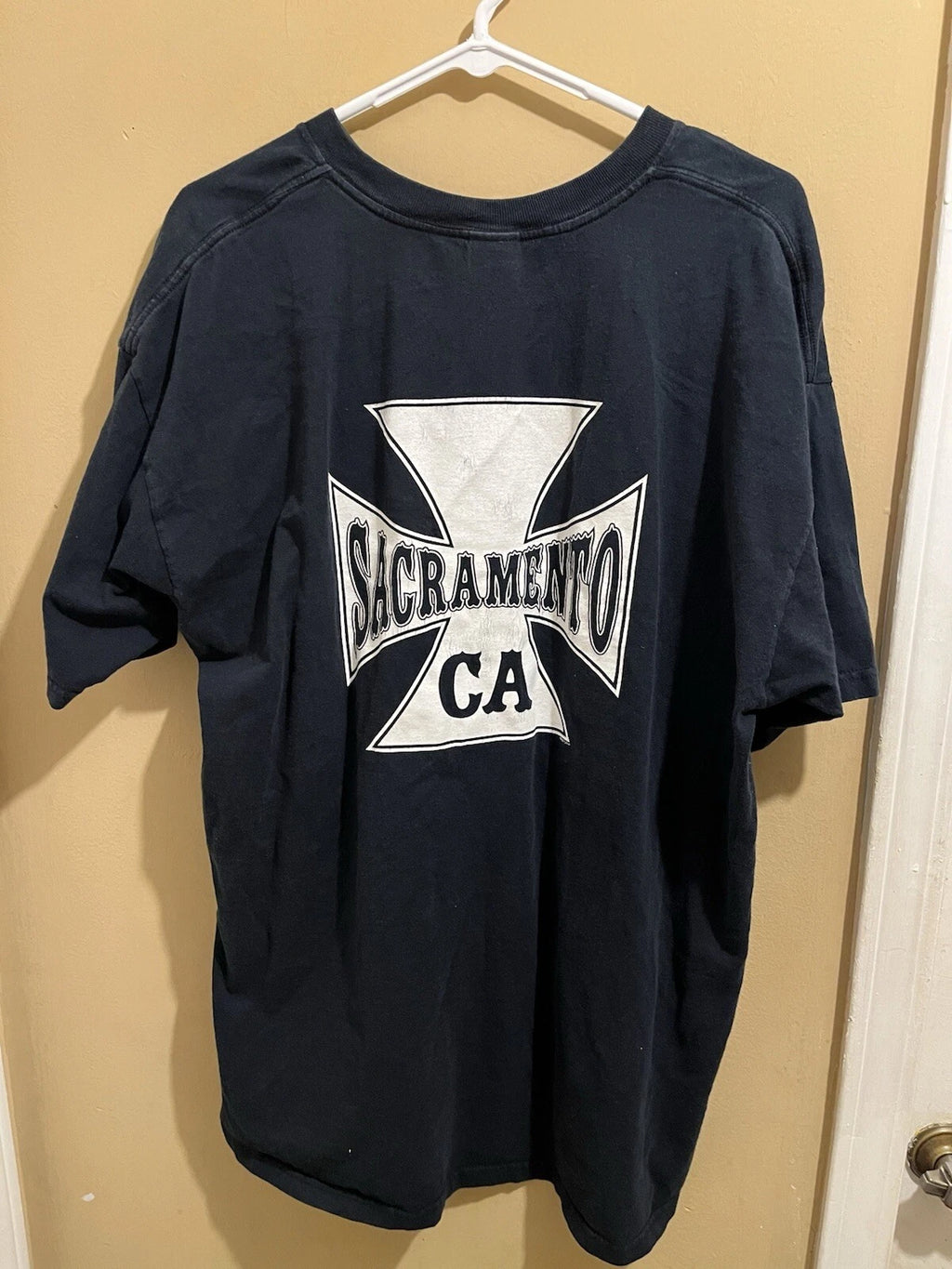 Vintage West Coast Choppers Long Beach T-Shirt Men’s Size 2XL Black Biker Y2K