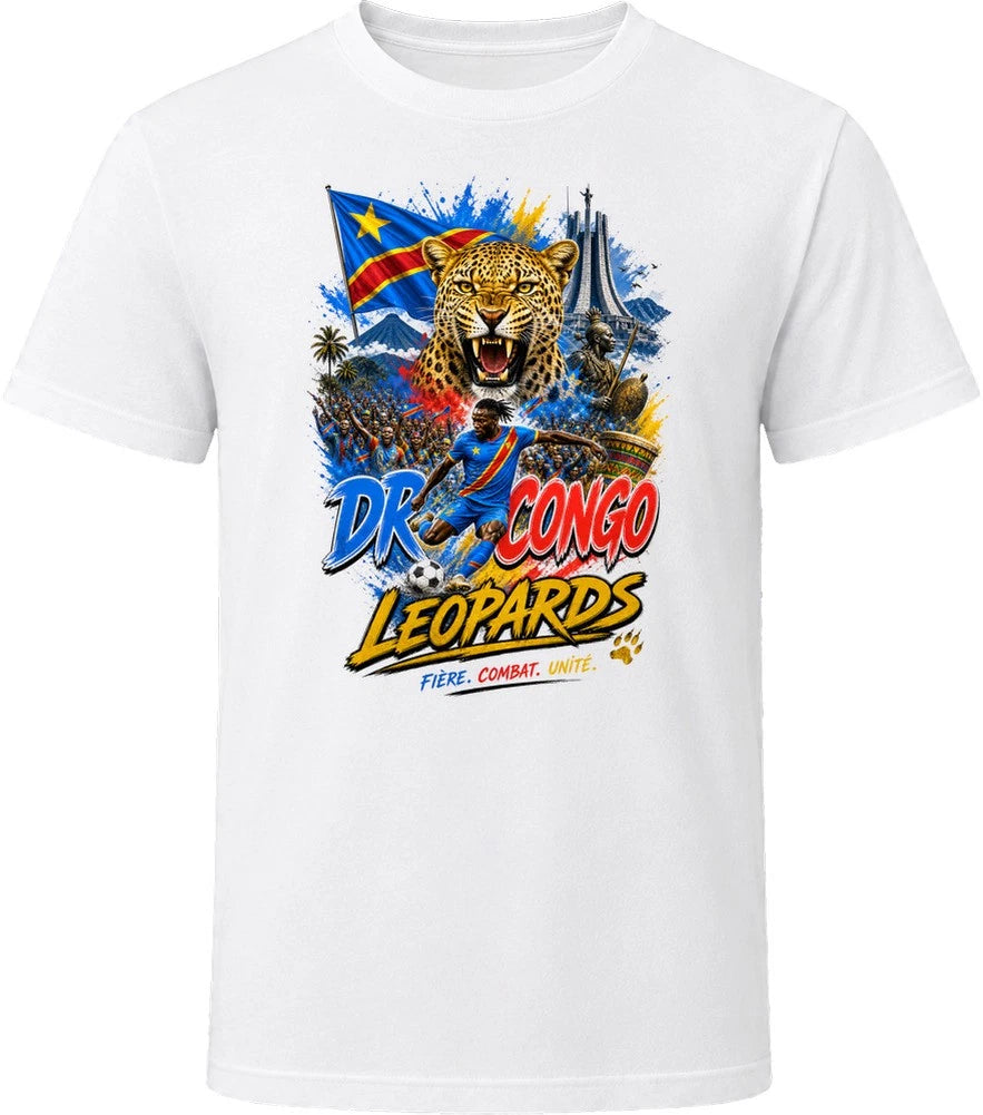 DR Congo Leopards Soccer Football 2026 National Pride T Shirt