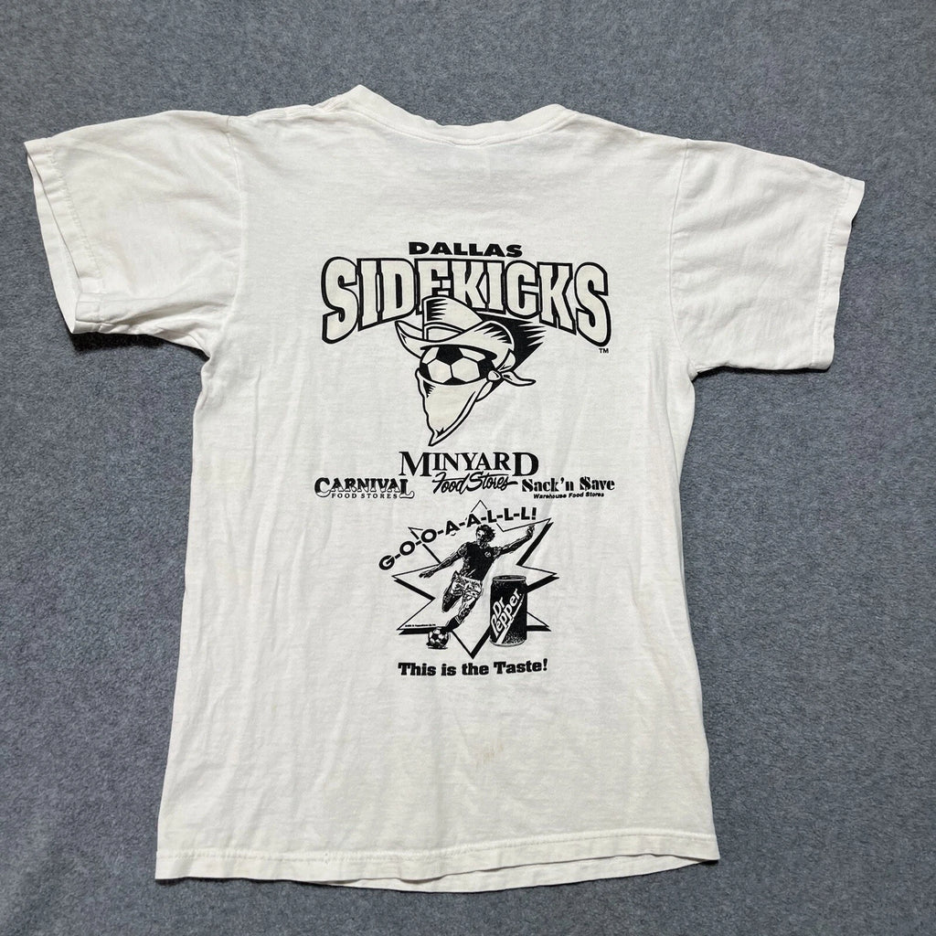 1999 Dallas Sidekicks Dr. Pepper T-Shirt Size Small White Stars Soccer Texas
