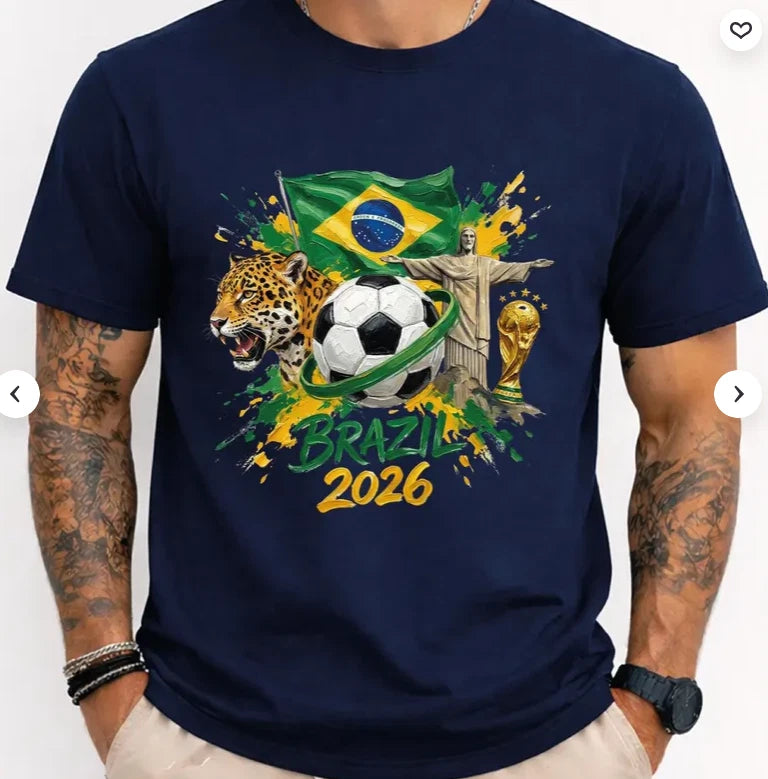 Brazil 2026 World Cup Shirt Soccer T Shirt Brazil Football Jersey Brazilian Fan