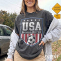 USA World Cup 26 Soccer Shirt, American Flag Football Graphic Tee