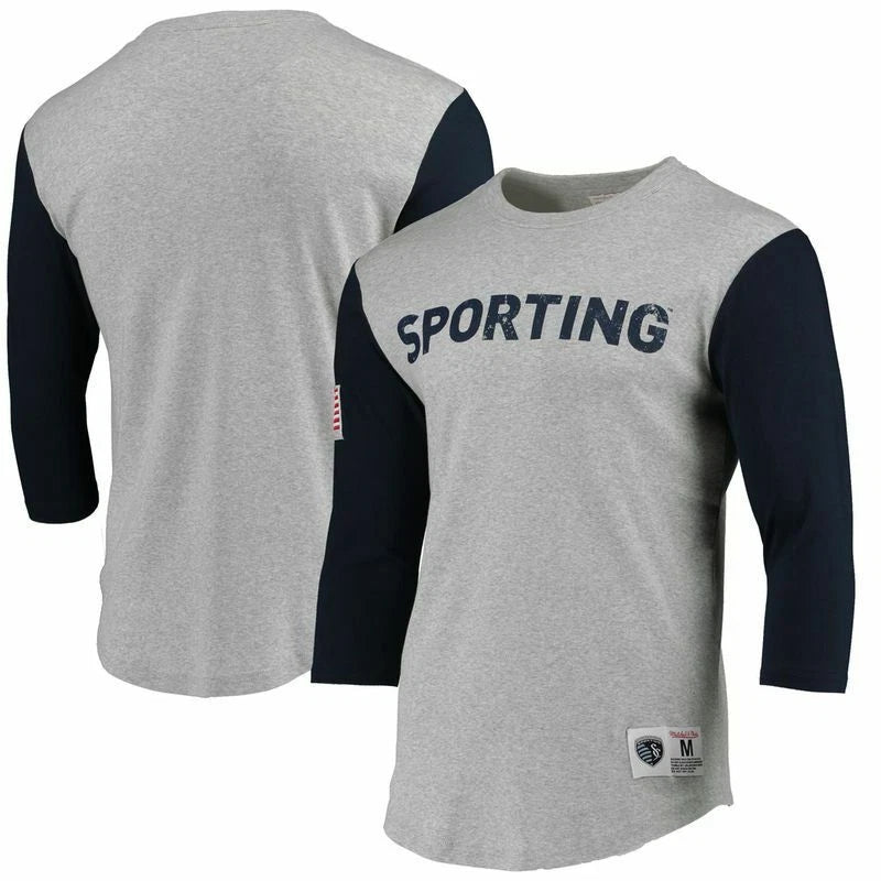 MITCHELL & NESS MLS SOCCER RAGLAN T-SHIRT JERSEY FOOTBALL BNWT $55