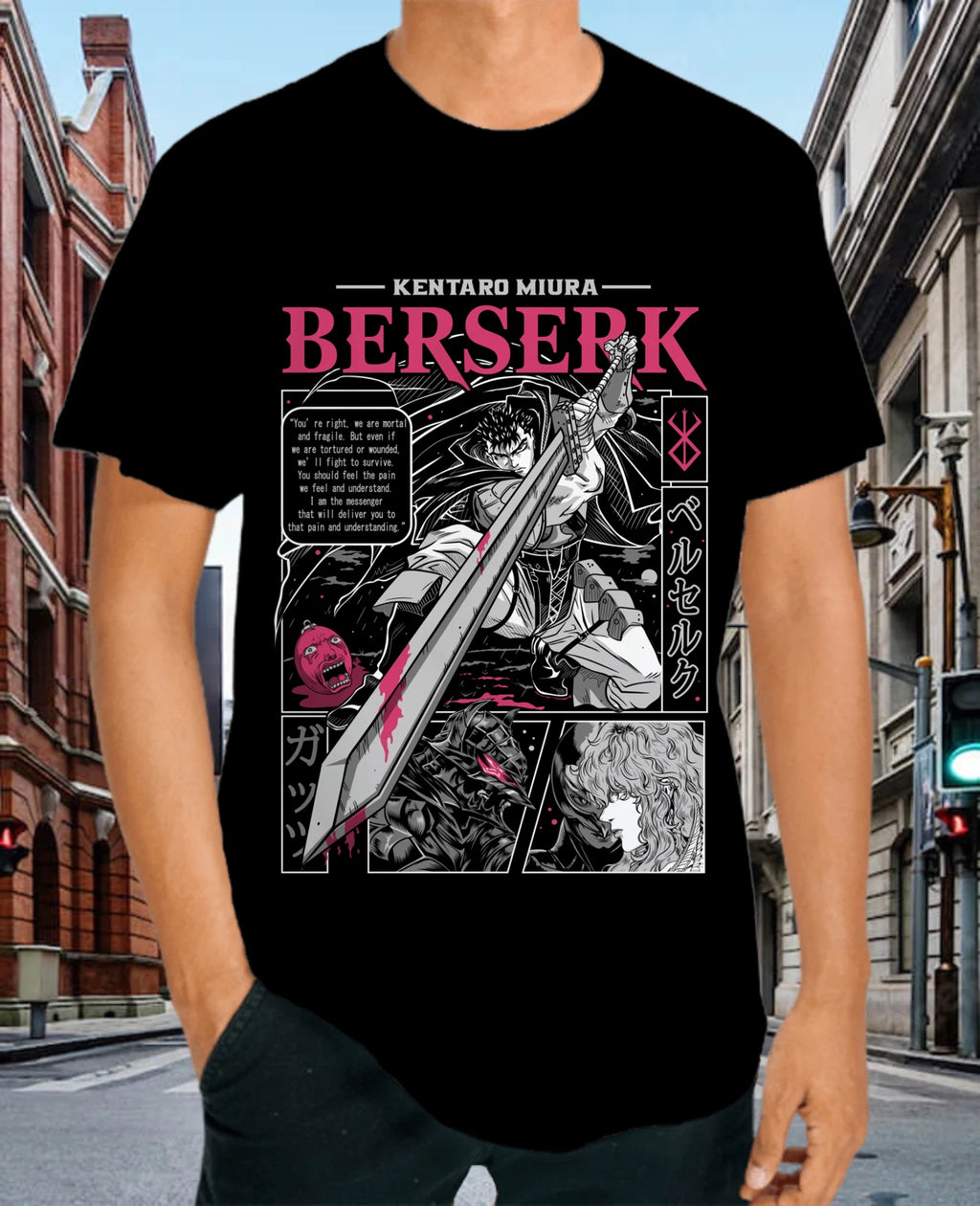 Berserk T-Shirt,Guts Shirt, Anime Tee, Manga,Japanese, Aesthetic,Unisex T-Shirt
